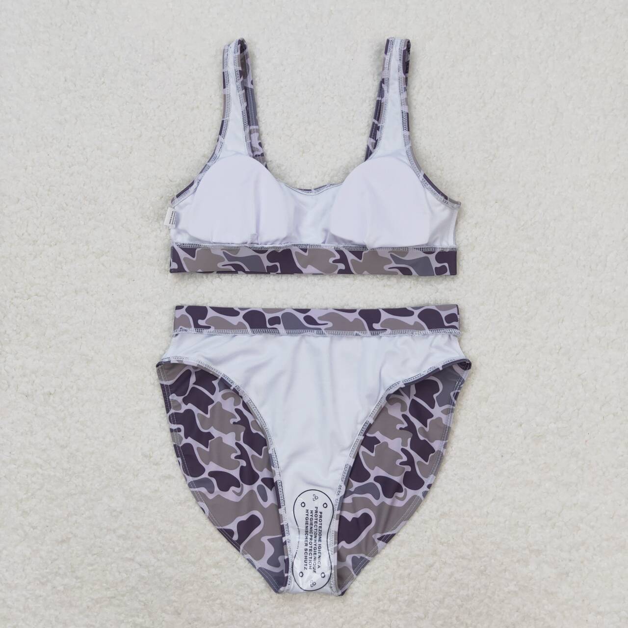 S0321 grey camo adult swimsuits