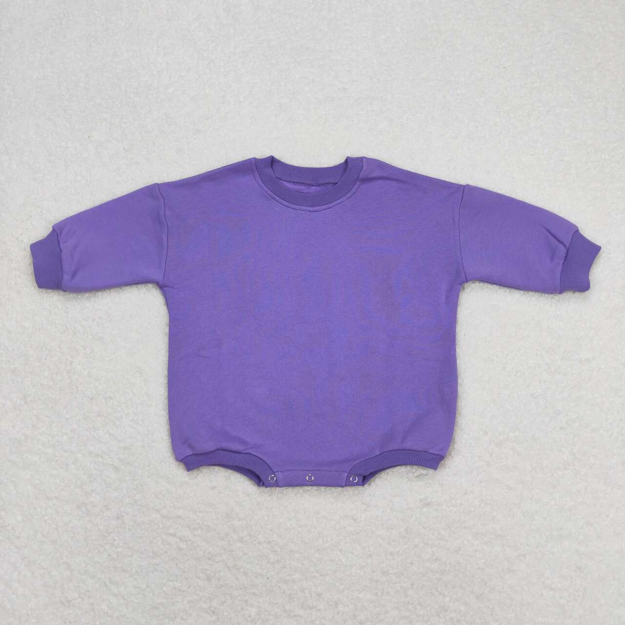 LR0933 bright purple cotton long sleeve girls romper