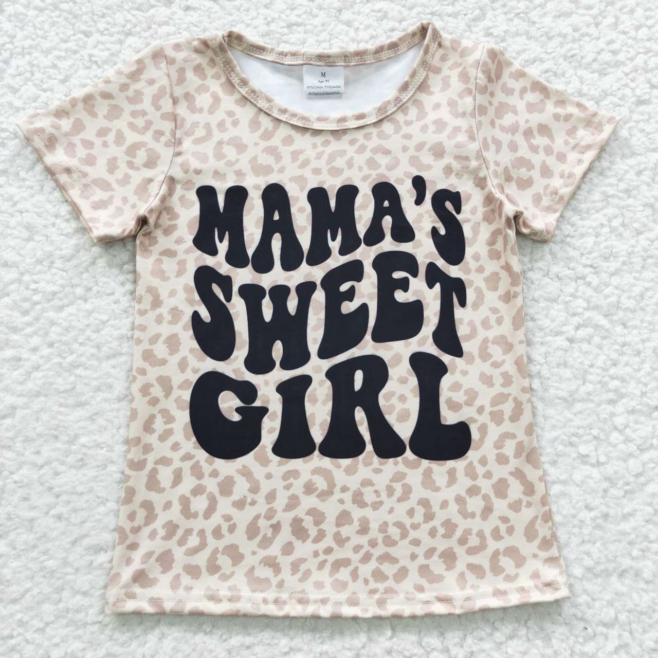 GT0185 MAMAS SWEET GIRL Leopard Girls Top