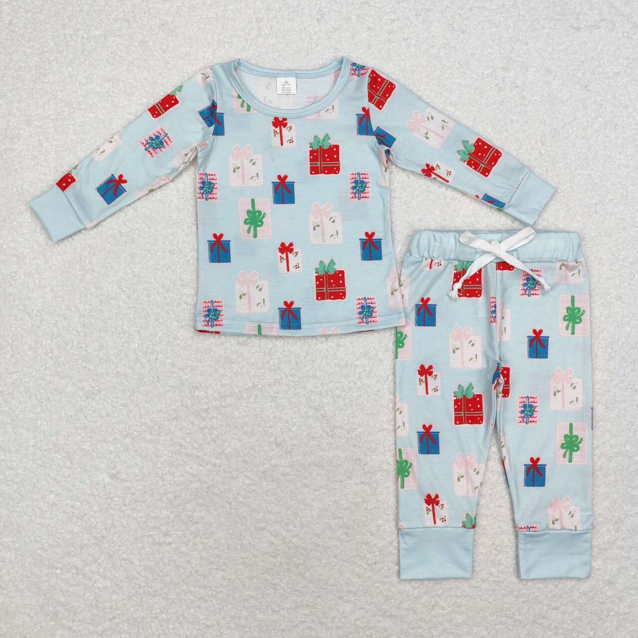 bamboo BLP0716 Christmas cute gift long slevee pants boys pajamas