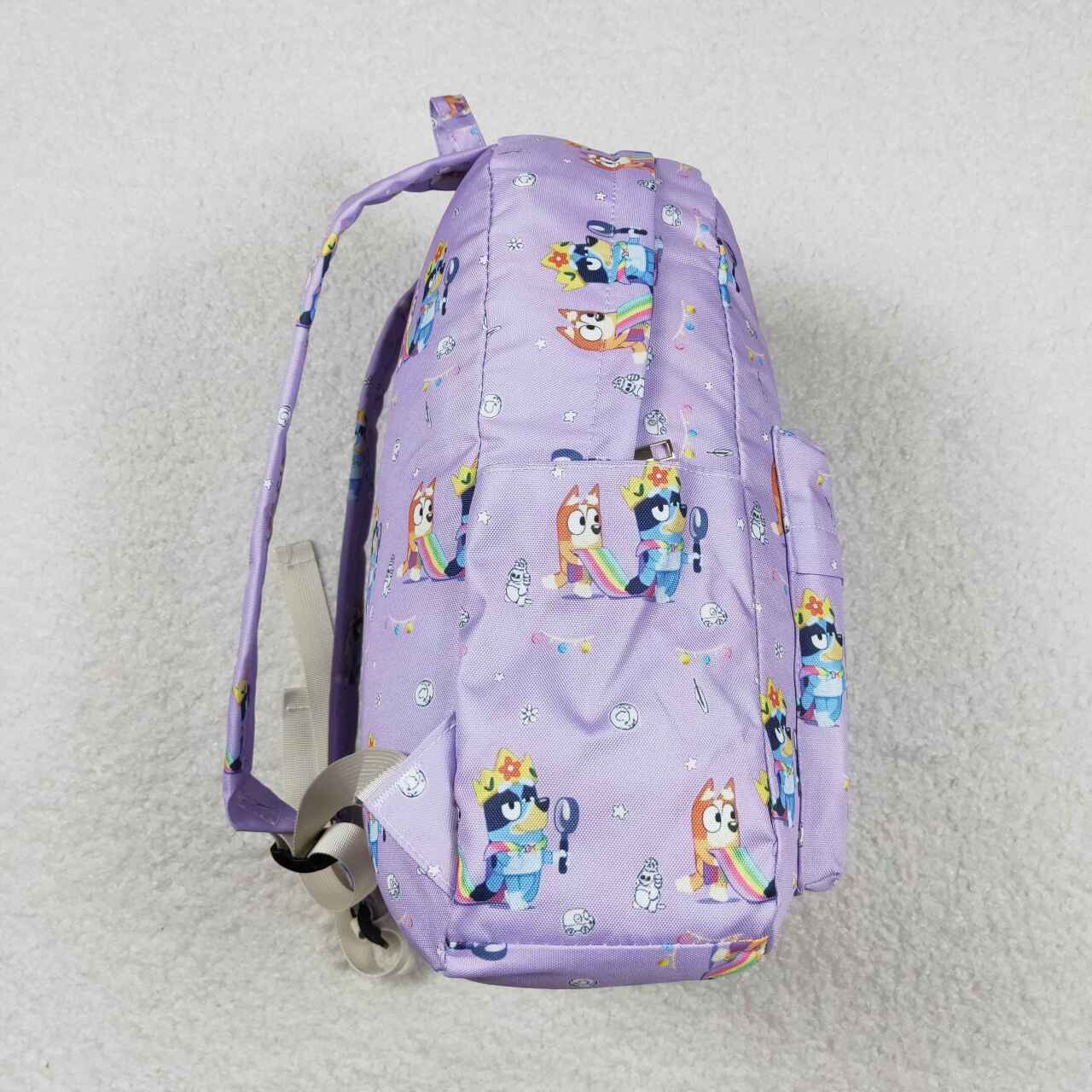 BA0058 cartoon blue dog purple kids bag