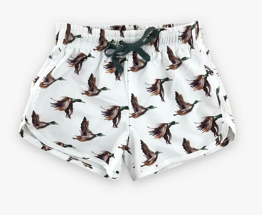 preorder S0423 mallard duck boys Swimming Trunks