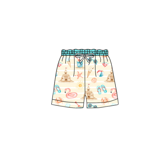 preorder S0432 sandbeach castle boys swimming trunk