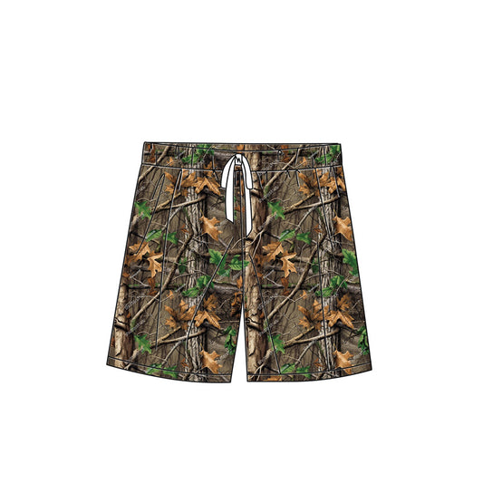 preorder S0472 hunting camo branch adult man swimming trunk