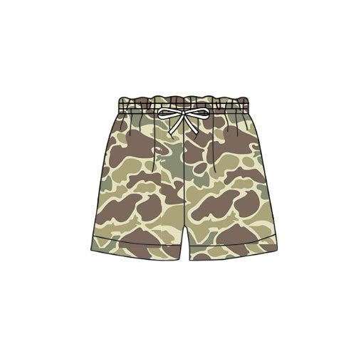 preorder S0475 old school camo boys swimming trunk