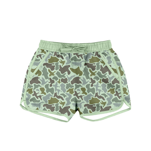 preorder S0581 hunting green camo boys swimming trunk