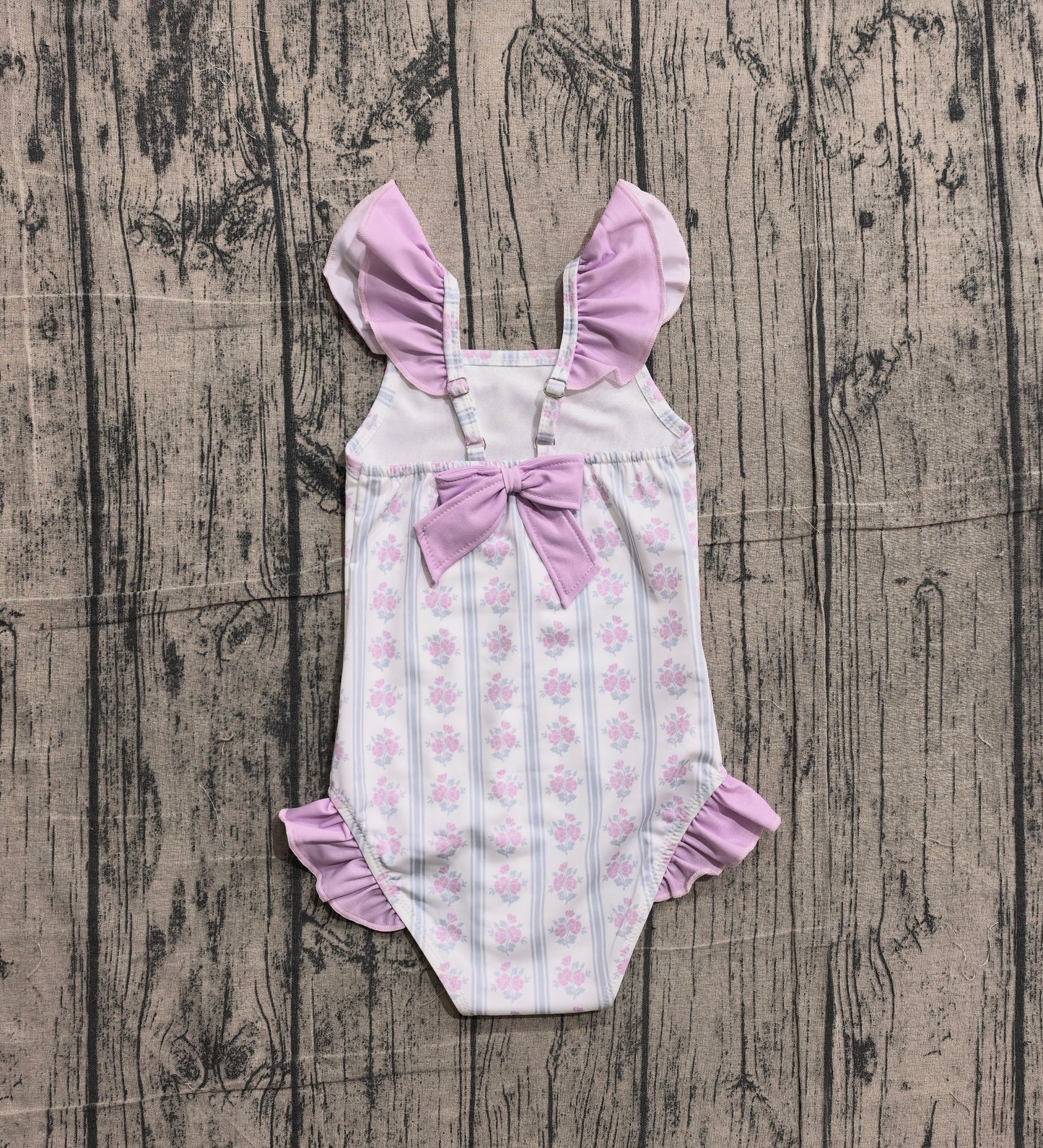 preorder Samples S0643 Purple Flowers Girls Swimsuits