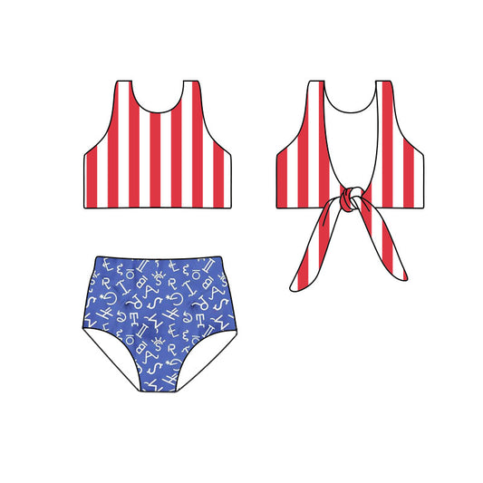 preorder S0751 July 4th Girls Swimsuits