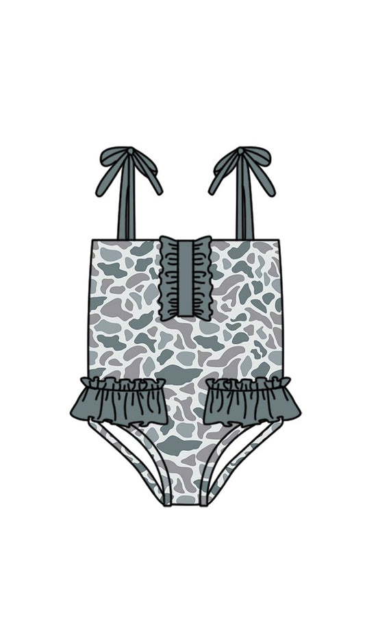 preorder S0754 Camo Girls Swimsuits