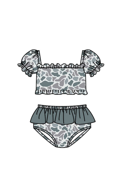 preorder S0759 Camo Girls Swimsuits