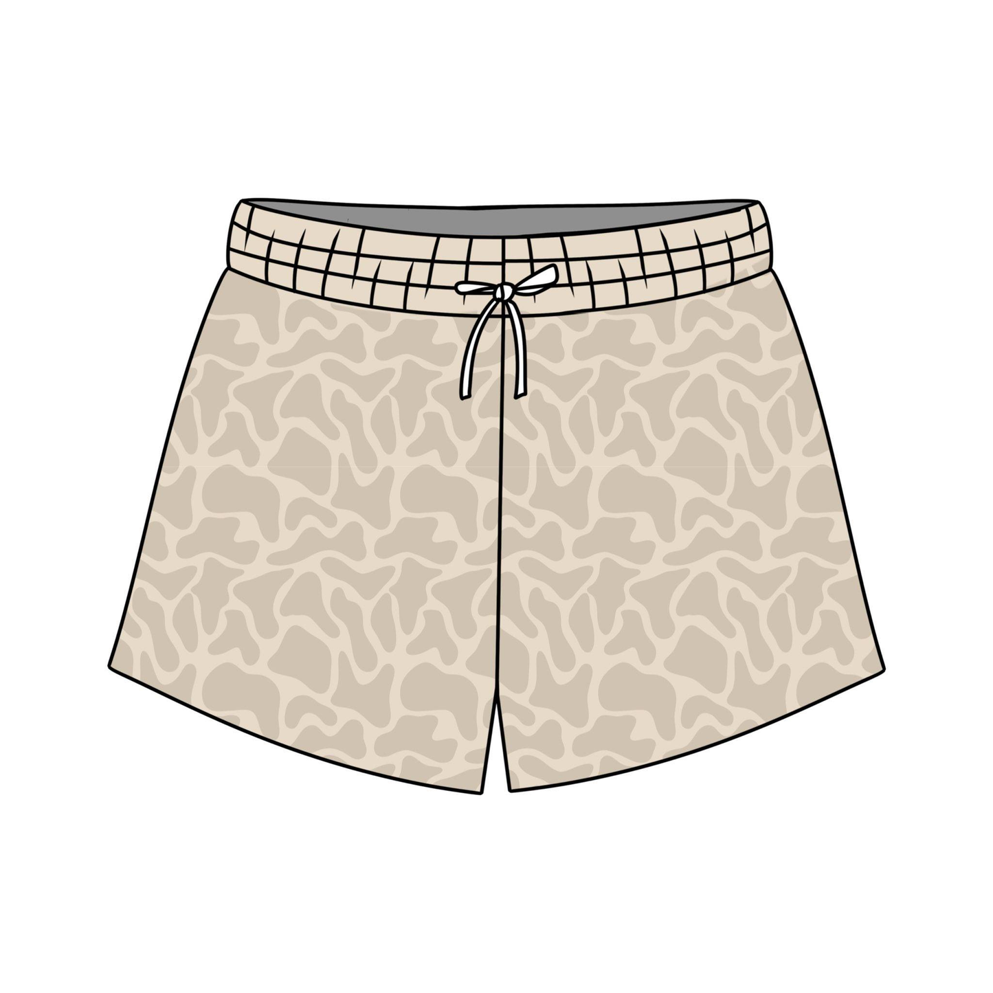 preorder S0770 Khaki Camo Boys Swimming Trunk