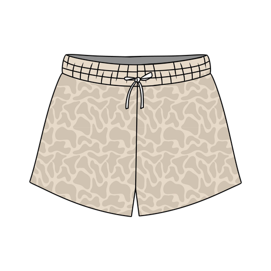 preorder S0770 Khaki Camo Boys Swimming Trunk