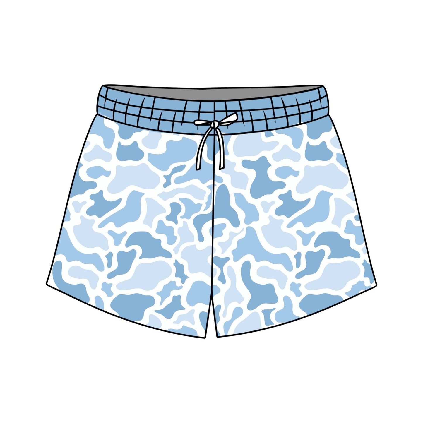 preorder S0771 Blue Camo Boys Swimming Trunk