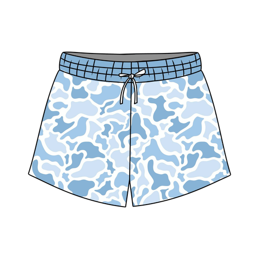 preorder S0771 Blue Camo Boys Swimming Trunk