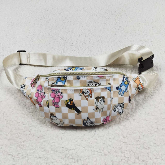 BA0192 blue dog checkered bag