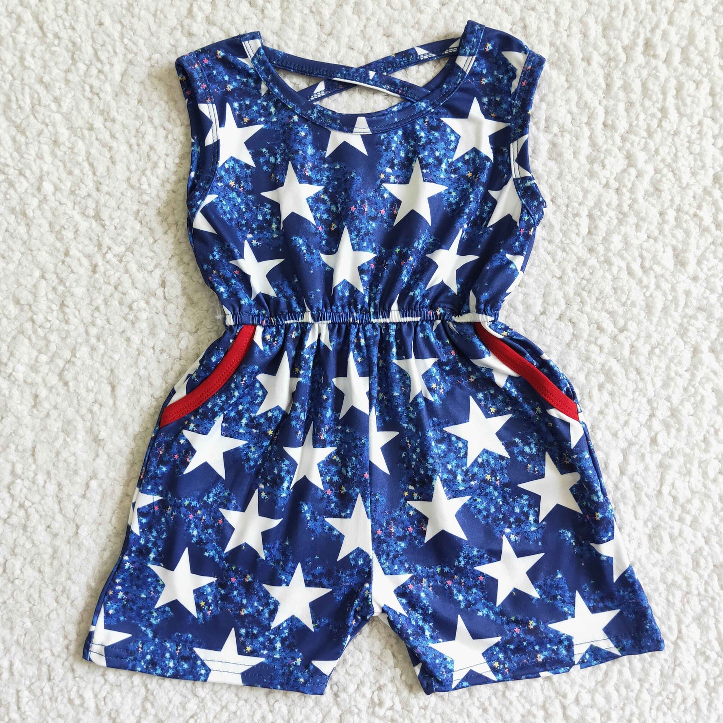 SR0028 4th Of July baby kids Jumpsuits