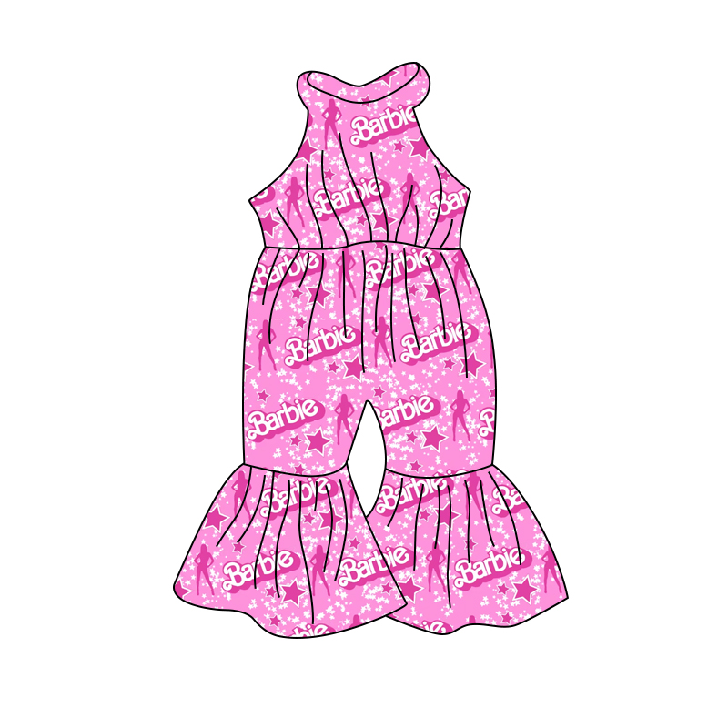 preorder SR0441 Cartoon BA hot pink girls jumpsuits