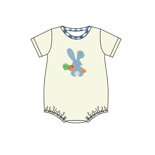 preorder SR0496 Easter rabbit carrot short sleeve boys romper