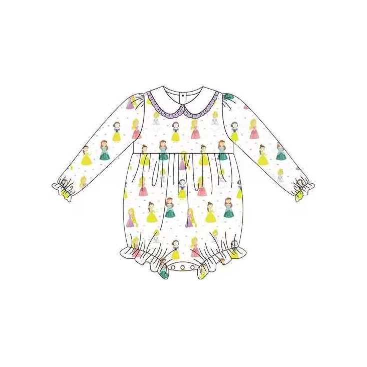 preorder SR0555 Cartoon Princess long sleeve girls romper