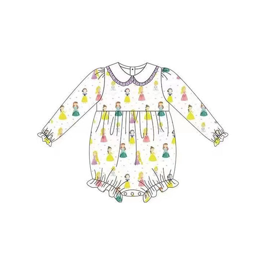 preorder SR0555 Cartoon Princess long sleeve girls romper