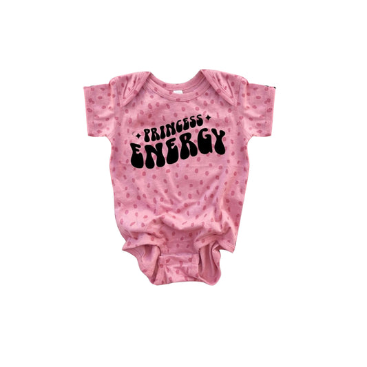preorder SR0647 Princess energy pink dot short sleeve girls romper