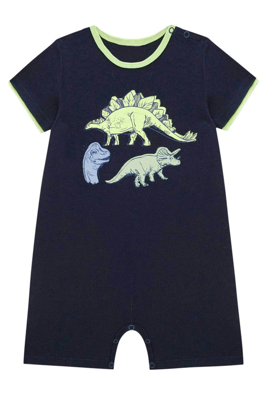 preorder SR0706 Dinosaur black short sleeve boys romper