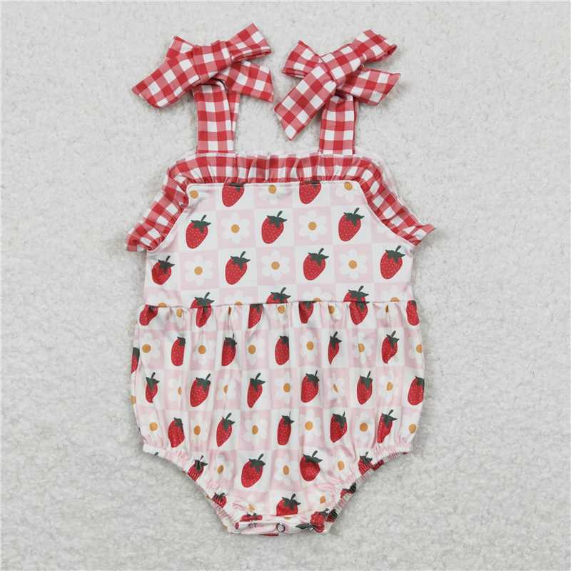 strawberry flowers floral Summer Sibling Clothes RTS