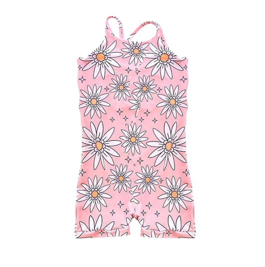 preorder SR1082 Flowers pink girls romper