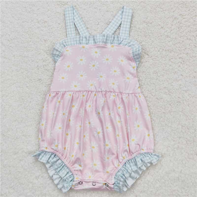 pink flowers floral Summer Sibling Clothes RTS