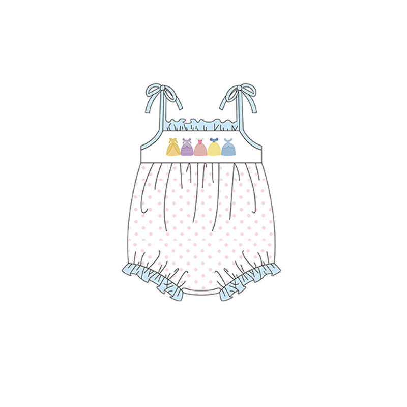 preorder SR1183 Cartoon prince pink dot sleeveless girls romper