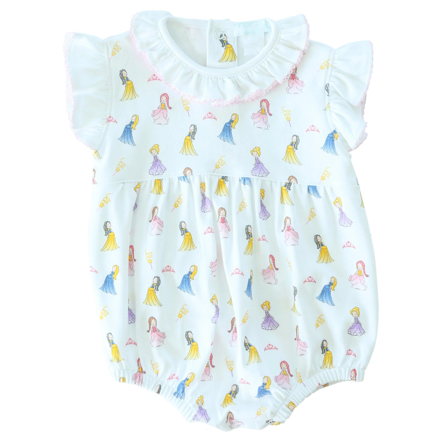 preorder SR1271 cartoon cute princess white flutter sleeve girls romper