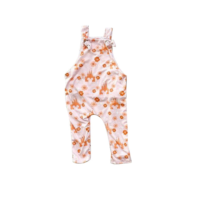 preorder SR1440 cartoon M castle flowers pink girls romper