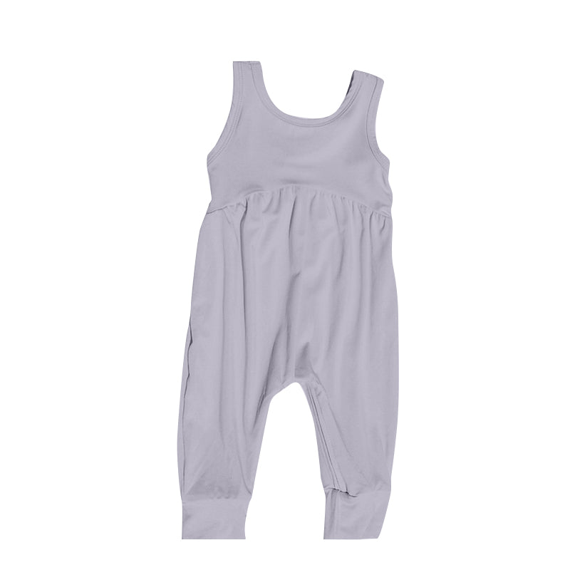 preorder SR1451 grey sleeveless girls romper