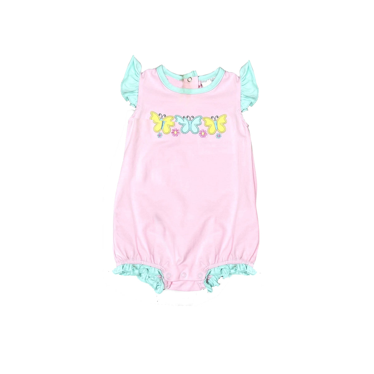 preorder SR1611 colorful cute butterfly pink flutter sleeve girls romper