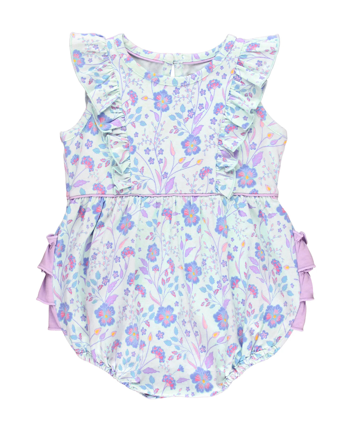 preorder SR1639 Summer cute flowers flutter sleeve girls floral ruffles romper