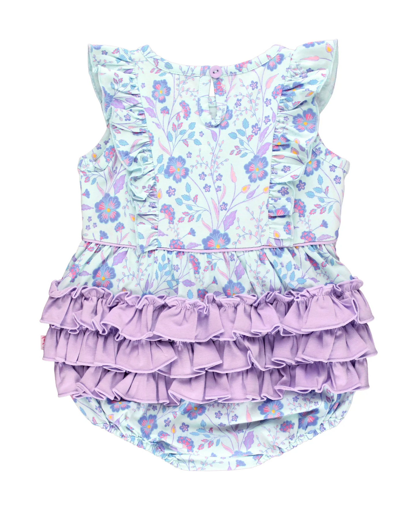 preorder SR1639 Summer cute flowers flutter sleeve girls floral ruffles romper