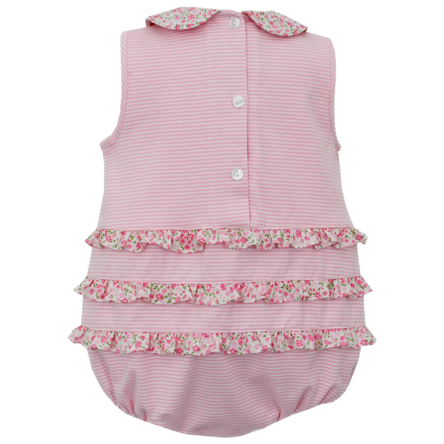 cusom moq 3 pink striped sleeveless girls ruffles romper
