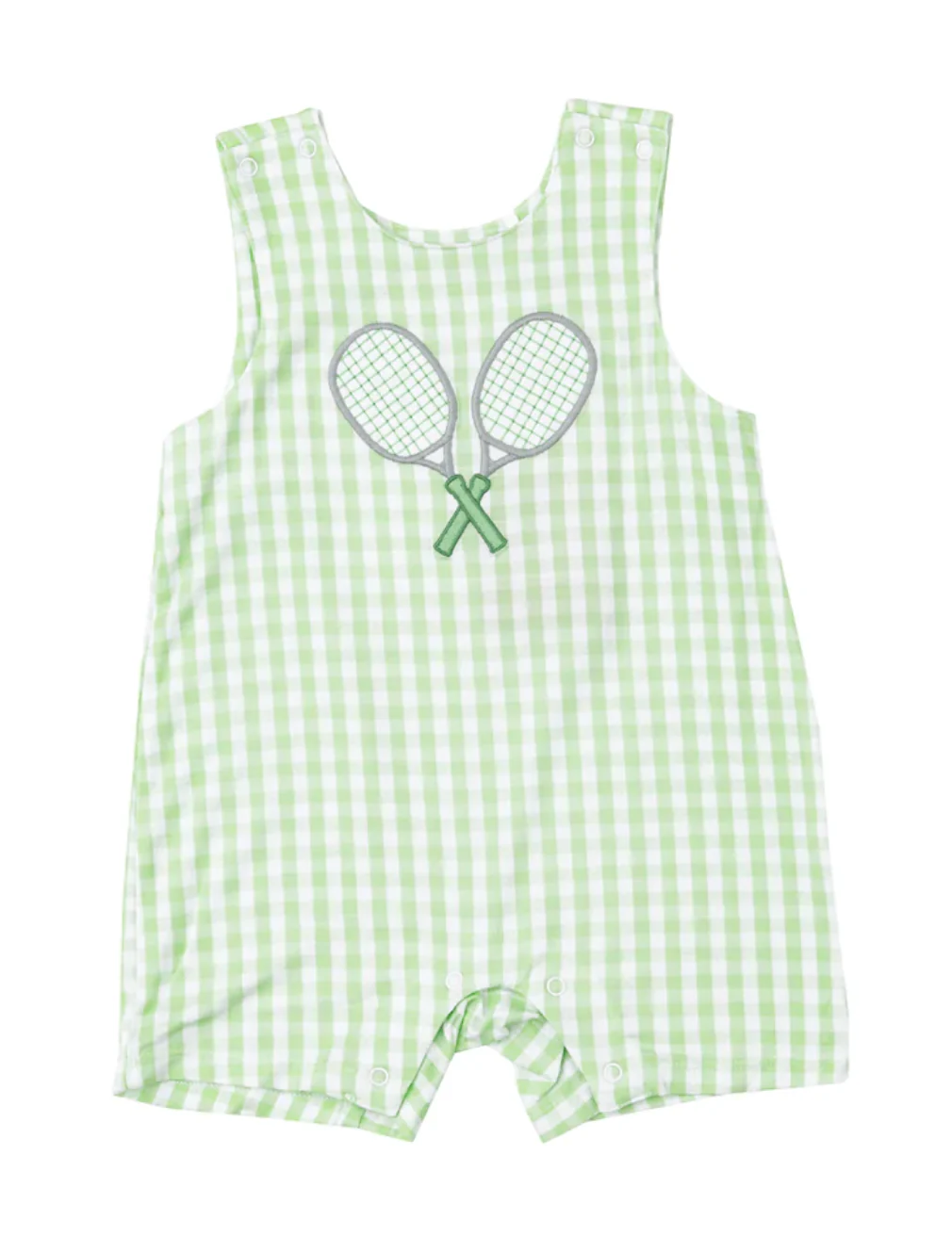 preorder SR1716 tennis green checkered sleeveless kids baby romper