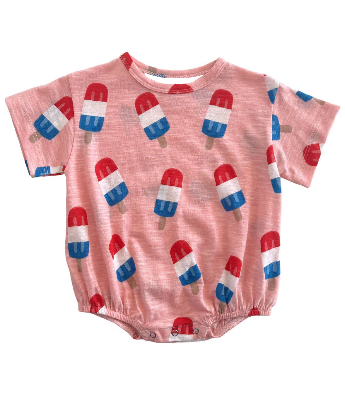 preorder SR1737 July 4th ice pink short sleeve girls romper