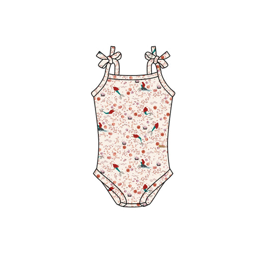preorder SR1838 cartoon mermaid girls romper