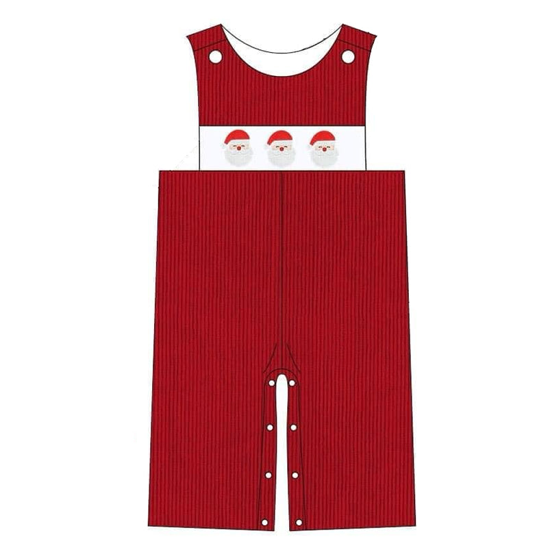 preorder SR1955 Christmas Santa red sleeveless boys romper