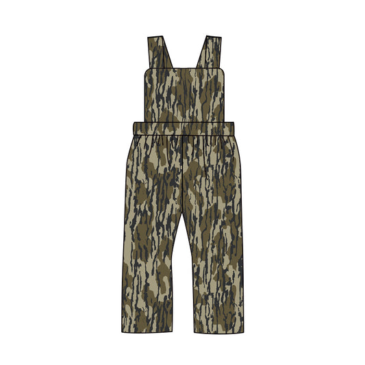 Preorder SR1990 dark green camo sleeveless boys jumpsuits