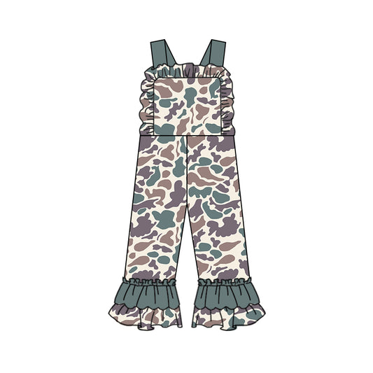 Preorder SR1995 grey camo sleeveless girls jumpsuits