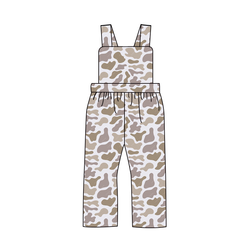 Preorder SR1998 light brown camo sleeveless boys jumpsuits