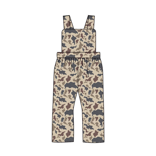 Preorder SR2004 dark grey camo sleeveless boys jumpsuits