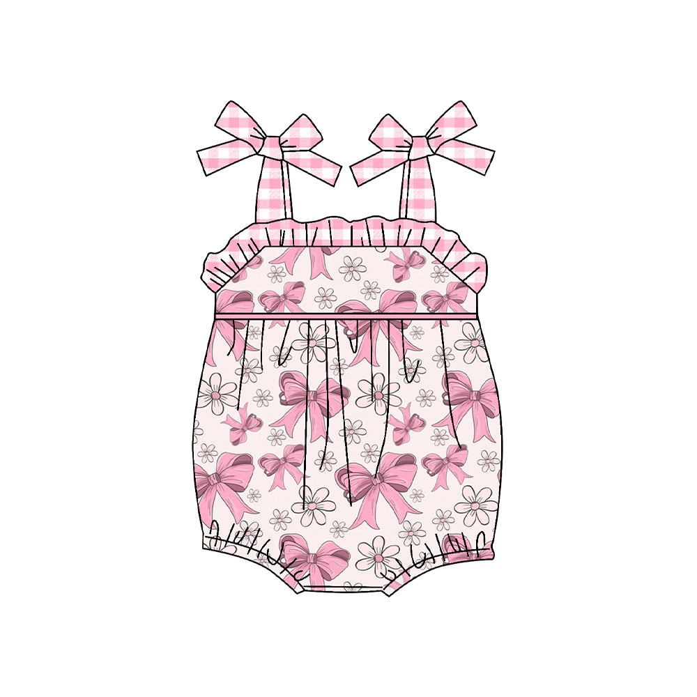preorder SR2051 cute coquette bows flowers girls romper