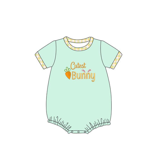 preorder SR2198 Easter cutest bunny carrot short sleeve boys romper