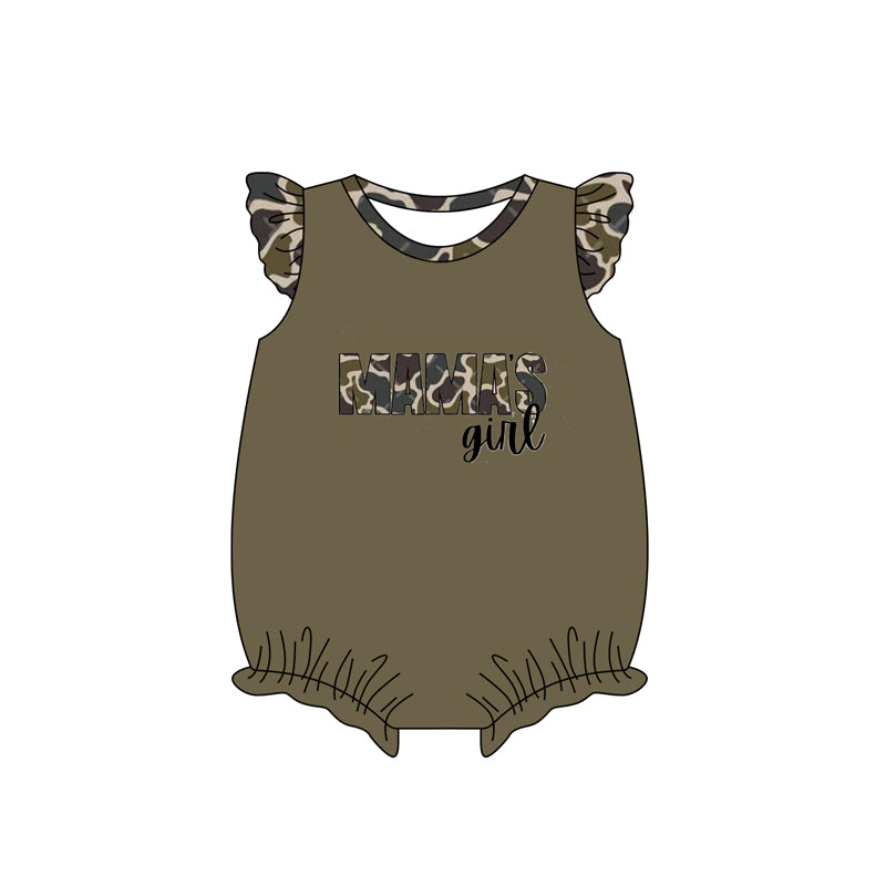 preorder SR2388 MAMA'S Girl Hunting Camo Flutter Sleeve Girls Romper