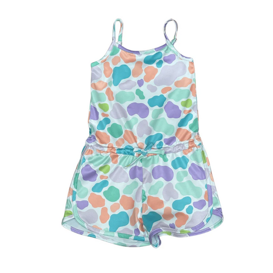 preorder SR2465 colorful camo girls jumpsuits