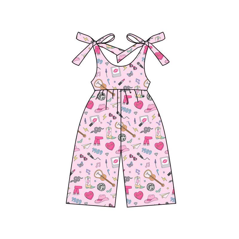 preorder SR2480 Taylor Country Singer Pink Lace-up Girls Jumpsuits